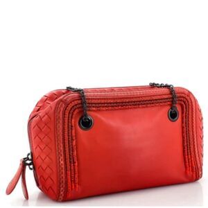RARE - Bottega Veneta Python and Red leather Cross body bag